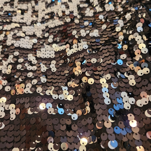 Express Black & Silver Sequin Leggings - Picture 4 of 4